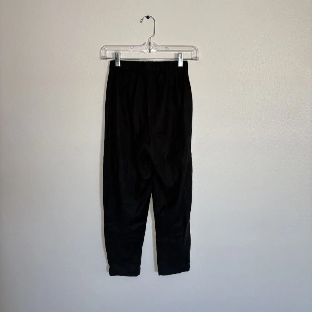 Babaton Aritzia Elastic Waist Joggers Linen Blend Black XXS